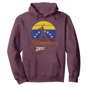 Vintage Venezuela 2026 Champions Hoodie Patriotic Baseball Pride Gift TS12 Maroon Print Your Wear