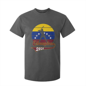 Vintage Venezuela 2026 Champions T Shirt For Kid Patriotic Baseball Pride Gift TS12 Dark Heather Print Your Wear