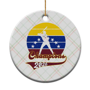 Vintage Venezuela 2026 Champions Ceramic Ornament Patriotic Baseball Pride Gift TS12 1pc Christmas Plaid Print Your Wear