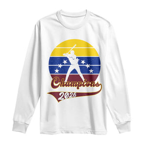 Vintage Venezuela 2026 Champions Long Sleeve Shirt Patriotic Baseball Pride Gift TS12 White Print Your Wear