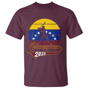 Vintage Venezuela 2026 Champions T Shirt Patriotic Baseball Pride Gift TS12 Maroon Print Your Wear