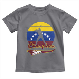 Vintage Venezuela 2026 Champions Toddler T Shirt Patriotic Baseball Pride Gift TS12 Charcoal Print Your Wear