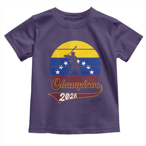 Vintage Venezuela 2026 Champions Toddler T Shirt Patriotic Baseball Pride Gift TS12 Purple Print Your Wear