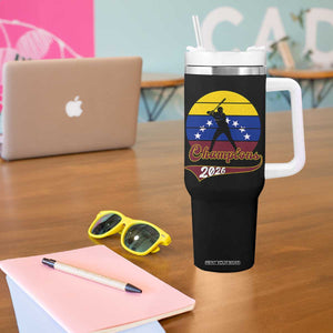 Vintage Venezuela 2026 Champions Tumbler With Handle Patriotic Baseball Pride Gift TS12 Print Your Wear