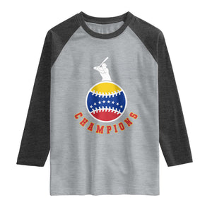 Venezuela 2026 Champions Raglan Shirt Baseball Gift For Sport Lover TS12 Heather Gray Heather Charcoal Print Your Wear
