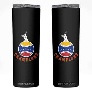 Venezuela 2026 Champions Skinny Tumbler Baseball Gift For Sport Lover TS12 Black Print Your Wear