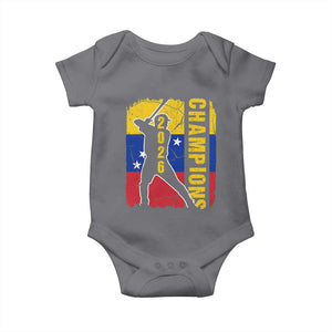 Venezuela 2026 Champions Baby Onesie Baseball Vinotinto Pride Gift TS12 Charcoal Print Your Wear