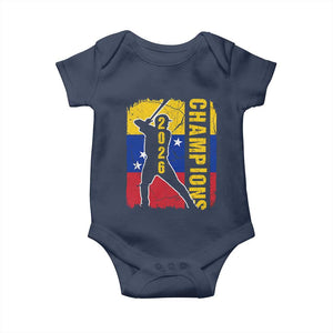 Venezuela 2026 Champions Baby Onesie Baseball Vinotinto Pride Gift TS12 Navy Print Your Wear