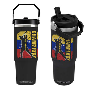 Venezuela 2026 Champions Flip Straw Tumbler Baseball Vinotinto Pride Gift TS12 One Size: 30 oz Black Print Your Wear