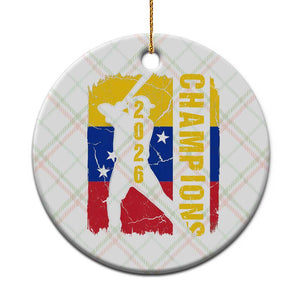 Venezuela 2026 Champions Ceramic Ornament Baseball Vinotinto Pride Gift TS12 1pc Christmas Plaid Print Your Wear