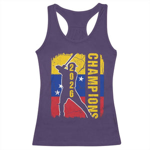 Venezuela 2026 Champions Racerback Tank Top Baseball Vinotinto Pride Gift TS12 Purple Print Your Wear