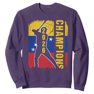 Venezuela 2026 Champions Sweatshirt Baseball Vinotinto Pride Gift TS12 Purple Print Your Wear