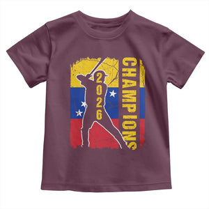 Venezuela 2026 Champions Toddler T Shirt Baseball Vinotinto Pride Gift TS12 Maroon Print Your Wear