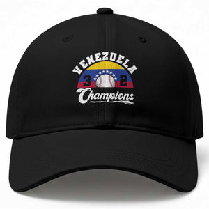 Venezuela 2026 Champions Baseball Cap - Baseball Patriotic Pride TS12 Print Your Wear