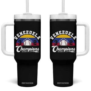 Venezuela 2026 Champions Tumbler With Handle Baseball Patriotic Pride TS12 One Size: 40 oz Black Print Your Wear