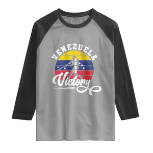 Venezuela 2026 Victory Baseball Raglan Shirt Retro Softball Player Gift TS12 Sport Gray Black Print Your Wear
