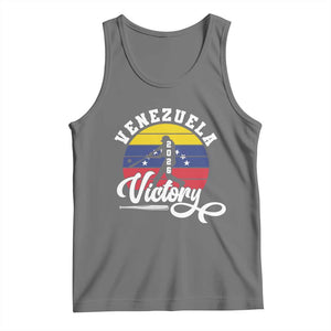 Venezuela 2026 Victory Baseball Tank Top Retro Softball Player Gift TS12 Black Heather Print Your Wear