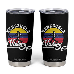 Venezuela 2026 Victory Baseball Tumbler Cup Retro Softball Player Gift TS12 Black Print Your Wear