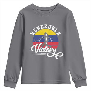 Venezuela 2026 Victory Baseball Youth Sweatshirt Retro Softball Player Gift TS12 Charcoal Print Your Wear