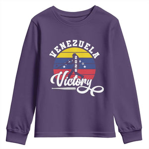 Venezuela 2026 Victory Baseball Youth Sweatshirt Retro Softball Player Gift TS12 Purple Print Your Wear