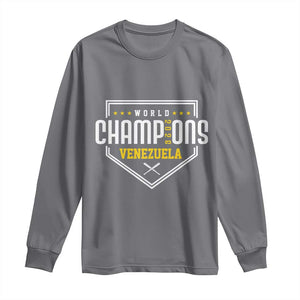 Venezuela 2026 Champions Long Sleeve Shirt Baseball Venezuelan Pride TS12 Charcoal Print Your Wear