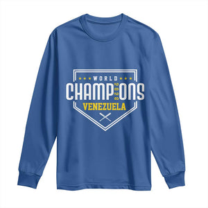 Venezuela 2026 Champions Long Sleeve Shirt Baseball Venezuelan Pride TS12 Royal Blue Print Your Wear