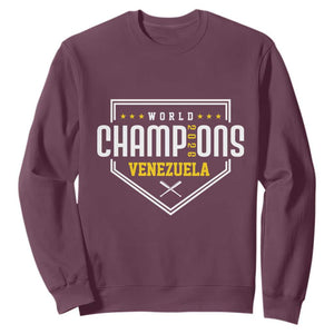 Venezuela 2026 Champions Sweatshirt Baseball Venezuelan Pride TS12 Maroon Print Your Wear