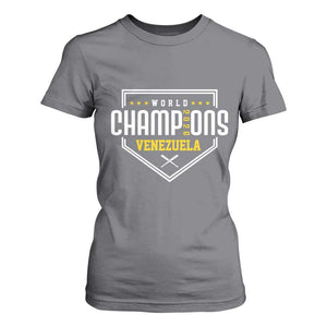 Venezuela 2026 Champions T Shirt For Women Baseball Venezuelan Pride TS12 Charcoal Print Your Wear