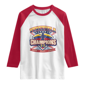 Venezuela 2026 Champions Raglan Shirt Baseball Fan Pride TS12 White Red Print Your Wear