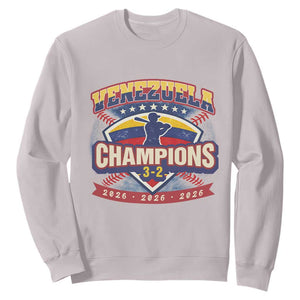 Venezuela 2026 Champions Sweatshirt Baseball Fan Pride TS12 Ice Gray Print Your Wear