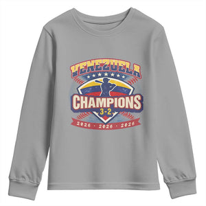 Venezuela 2026 Champions Youth Sweatshirt Baseball Fan Pride TS12 Sport Gray Print Your Wear