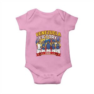 Venezuela Baseball Victory Baby Onesie Venezuelan Pride Gift TS12 Light Pink Print Your Wear