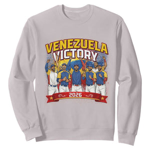 Venezuela Baseball Victory Sweatshirt Venezuelan Pride Gift TS12 Ice Gray Print Your Wear