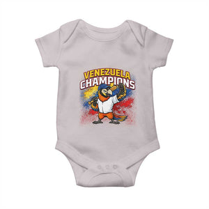 Venezuela Baseball Champions Baby Onesie Troupial Bird Patriotic Pride TS12 Ice Gray Print Your Wear