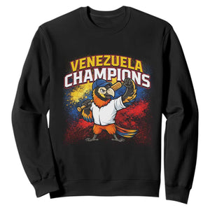 Venezuela Baseball Champions Sweatshirt Troupial Bird Patriotic Pride TS12 Black Print Your Wear