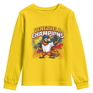 Venezuela Baseball Champions Youth Sweatshirt Troupial Bird Patriotic Pride TS12 Daisy Print Your Wear