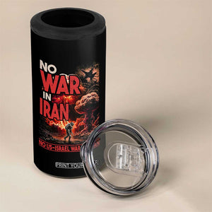 No US Israel War On Iran 4 in 1 Can Cooler Tumbler Peace Not War TS12 Print Your Wear