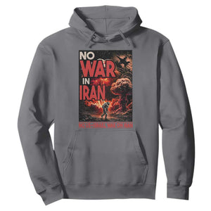 No US Israel War On Iran Hoodie Peace Not War TS12 Charcoal Print Your Wear
