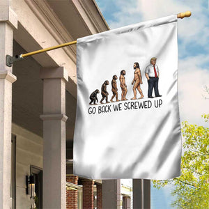 Go Back We Screwed Up Garden Flag Funny Anti Authoritarian TS12 Print Your Wear