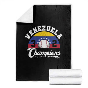 Venezuela 2026 Champions Throw Blanket Vintage 7 Stars Flag Baseball Pride