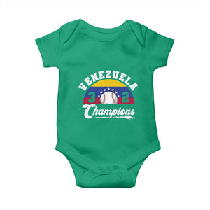 Venezuela 2026 Champions Baby Onesie Vintage 7 Stars Flag Baseball Pride