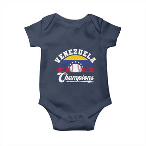 Venezuela 2026 Champions Baby Onesie Vintage 7 Stars Flag Baseball Pride