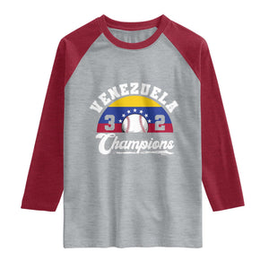 Venezuela 2026 Champions Raglan Shirt Vintage 7 Stars Flag Baseball Pride