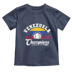 Venezuela 2026 Champions Toddler T Shirt Vintage 7 Stars Flag Baseball Pride