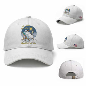 Melting Snowman Christmas In July Baseball Cap It Is Fine Everything Is Fine TS12 Baseball Cap Universal Fit White Print Your Wear