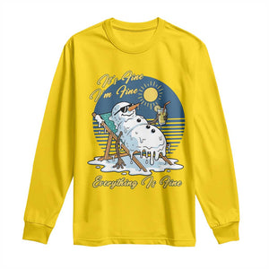 Melting Snowman Christmas In July Long Sleeve Shirt It Is Fine Everything Is Fine TS12 Daisy Print Your Wear