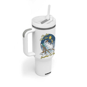 Melting Snowman Christmas In July Tumbler With Handle It Is Fine Everything Is Fine
