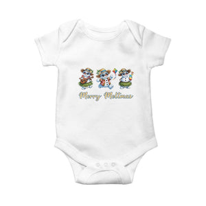 Funny Hawaiian Snowman Summer Graphic Baby Onesie Merry Meltmas