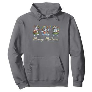 Funny Hawaiian Snowman Summer Graphic Hoodie Merry Meltmas TS12 Charcoal Print Your Wear