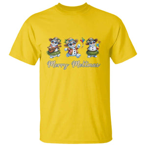 Funny Hawaiian Snowman Summer Graphic T Shirt Merry Meltmas TS12 Daisy Print Your Wear